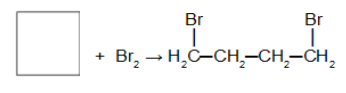 Addition reaction in cyclobutane using bromine