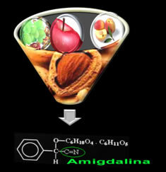 Amygdalin is a nitrile present in the seeds and leaves of many fruits and vegetables. 