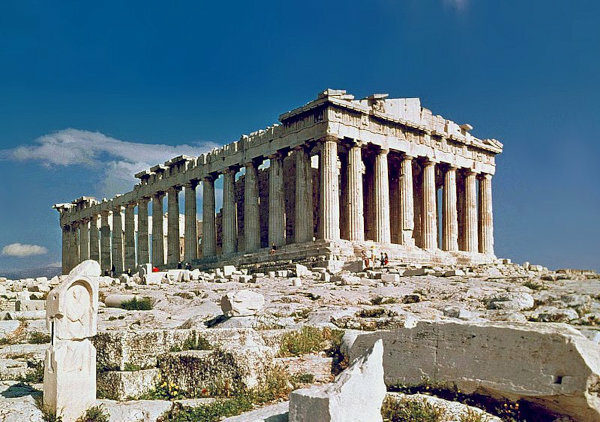 Παρθενώνας, ελληνική κατασκευή από την αρχαία εποχή, μια από τις περιόδους που ορίζονται από τη διαίρεση της ιστορίας. 
